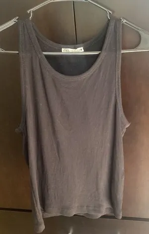 Black Zara Tank- only worn once! Size‎ medium. thumbnail 1