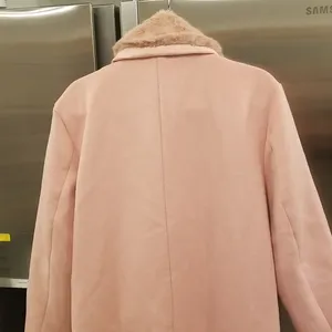 💕REFORMATION💕 Lester Coat ~ Faux Fur Shawl Collar Double Breasted Pink S NWT thumbnail 10