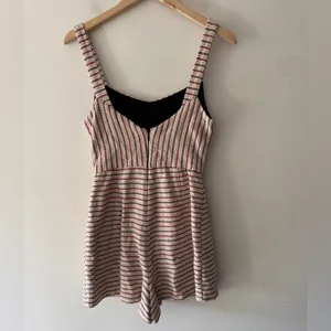 Zara Cream Embroidered Cutout Romper Dress Aztec Pattern‎ Print thumbnail 5