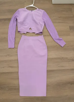 Purple two piece set thumbnail 1