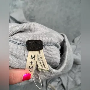 Free people we the free Gray Turtleneck long sleeve split back medium thumbnail 8