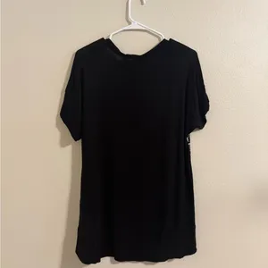Single Black and White Patterned Short Sleeve Top Size M thumbnail 3