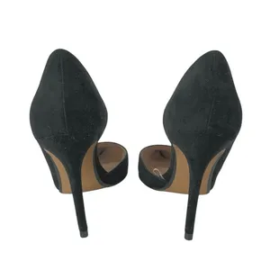 MNG Mango Audrey Black Pointed Toe Stiletto Heels Half D'Orsay Pumps Shoes Sz 36 thumbnail 3