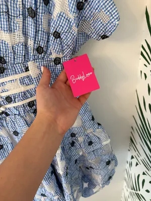 BuddyLove Blue Mini Plunge Dress thumbnail 3