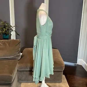 Women’s Halter Neck Chiffon High Low Prom Party Bridesmaid Dress Size 12 NWT thumbnail 6