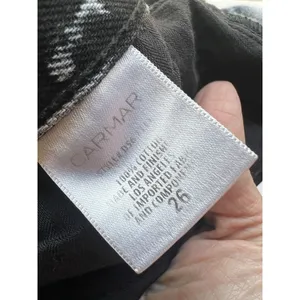 Carmar Beatrice‎ Jean Skirt Women’s Size 26 Black And Gray Mini Zip Front New thumbnail 7