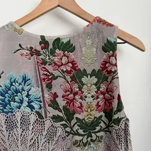 Desigual Large Lucille Tank Dress Asymmetrical Grey Colorful Flowy Spring thumbnail 5