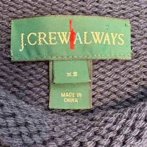 J Crew Always Womens XS Navy White Striped Cotton Mock Neck Shaker Knit‎ Sweater thumbnail 7