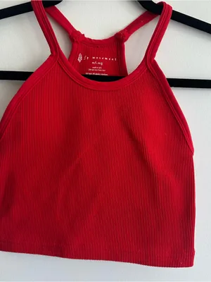 Free People Movement Happiness Runs Tank in Red thumbnail 5