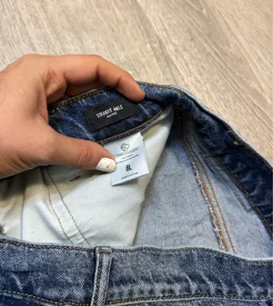 Express high rise straight ankle jeans thumbnail 7