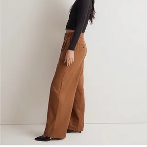 Madewell Harlow Wide Leg Pant Size 4 in Acorn Brown Business Minimalism thumbnail 3