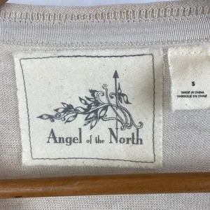 Anthropologie Angel of The North Tan Knit Long Sleeve V Neck Sweater S thumbnail 6