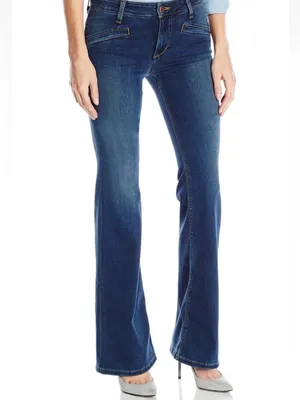 Joe's Jeans Deep Blue flawless the mustang Flared Wide-Leg Jeans size 28. thumbnail 2