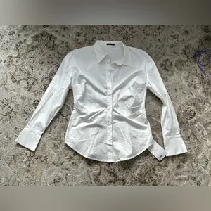 Stylish flattering blouse💖 White Size M thumbnail 5