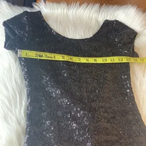 Free People Backstage Fever Black Sequin Mini Dress Size XXS thumbnail 9