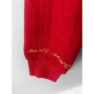 Laila Ali‎ Red Cable Knit Sweater, Large thumbnail 3