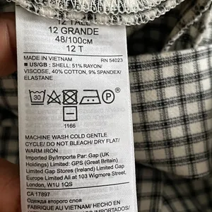 Banana Republic Black And White Gingham Plaid Dress Size 12 thumbnail 11