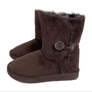 Bumper Brown Faux Suede & Fur Boots Size 7 thumbnail 2