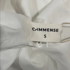 Commense White Sleeveless puffball Dress with Tie Details NWT thumbnail 7