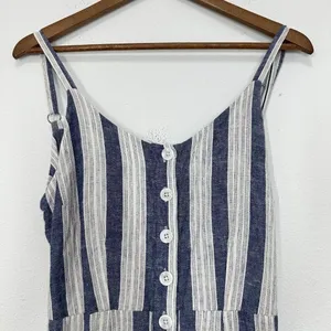 Rails Beachy Linen Wide Leg Jumpsuit Tank Resort Hawaii‎ Vacation Size Med thumbnail 14