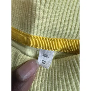 Lululemon Rejuvenate Crewneck Pullover Zipper Sweater Mellow Lemon‎ Size 10 Flaw thumbnail 5