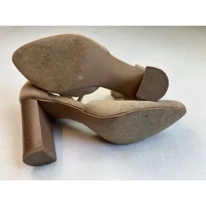 Ree‎ Tan Suede Block High Heel Shoes Ankle Strap Buckle Size 8 thumbnail 5