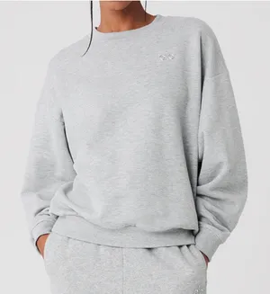 Alo Yoga Accolade Crew Neck Pullover Athletic Heather Grey XS thumbnail 1