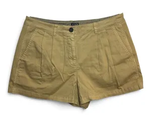 J.Crew Pleated Heritage Chino Shorts Women’s 8 Khaki 3” Inseam Stretch NWT thumbnail 1