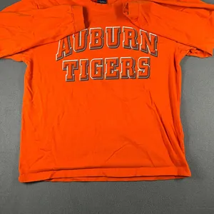 Vtg Auburn Tigers Jansport Medium Orange Long‎ Sleeve Tee Front Back Graphic thumbnail 7