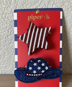Piper Red and Blue Star and Hat Hair Accessories thumbnail 1