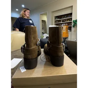 ASH 50mm Texas Suede Boots Women's Size 39 US @ 8.5 424144 Land Moto Boho thumbnail 6