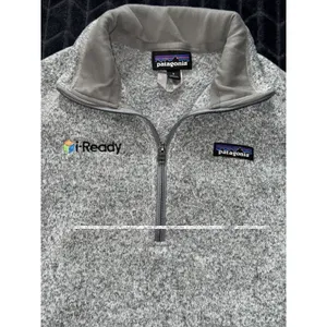 Patagonia Women's Gray Better Sweater 1/4 Zip Sweatshirt Embroidered Sz Small thumbnail 2