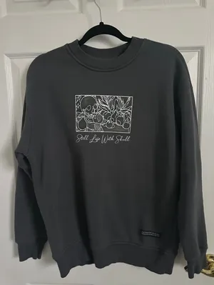 Primark Paul Cezanne Still Life With Skull Sweatshirt XS Oversized Art Graphic thumbnail 1
