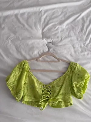 Wild Fable Green Crop Top thumbnail 3