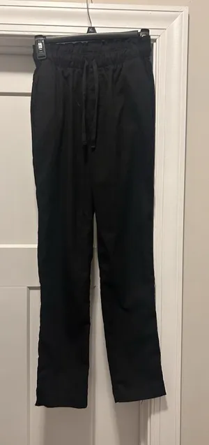 Abercrombie & Fitch Women’s Black Size XXS Linen Blend High-Rise Wide Leg Pants thumbnail 1