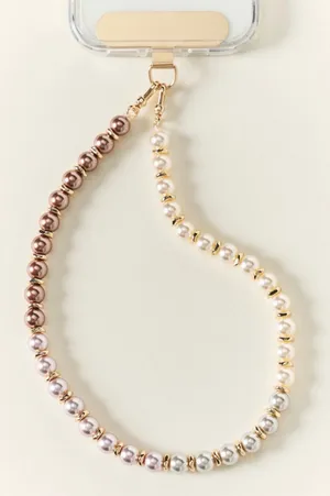 Gradient Rose Pearl Phone Chain for Wrist Anthropologie NWT thumbnail 1