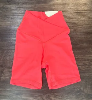 Aerie coral pink biker shorts thumbnail 1