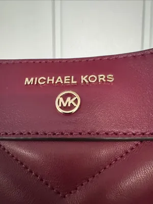 Michael Kors Wine Quilted Chain-Handle Shoulder Bag thumbnail 2