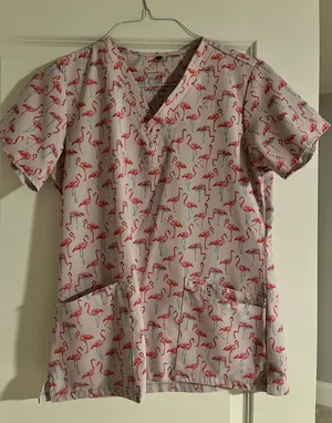 Flamingo scrub top Pink Size M thumbnail 1