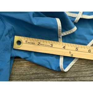 Lululemon Run In The Sun Shorts Blue White Trim Zipper Pocket Size 2 Liner Track thumbnail 6
