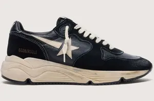 Golden Goose Deluxe Brand Running Sole In Black Nappa And Suede Sneakers thumbnail 1