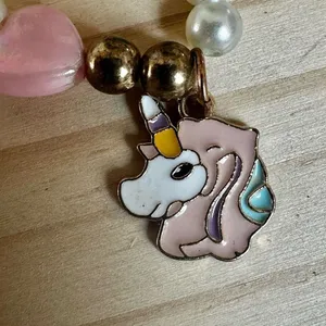 Pastel Heart Unicorn Beaded Necklace – Cute Kitsch Charm thumbnail 5