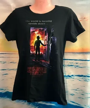 Netflix Stranger Things 2 Will Upside Down Graphic T-Shirt Women’s SZ LG thumbnail 1