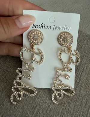 Bride earrings Gold thumbnail 1