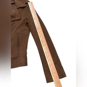 Skies Are Blue Brown Soft faux suede moto jacket thumbnail 4
