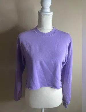 Aritzia TNA airy perfect fleece crop sweatshirt XS thumbnail 1
