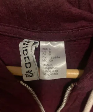 Burgundy Zip-Up Hoodie thumbnail 3