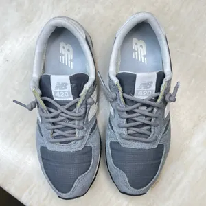 New Balance 420 Grey Suede Ripstop Sneakers Womens 5.5 WL420CRD thumbnail 9