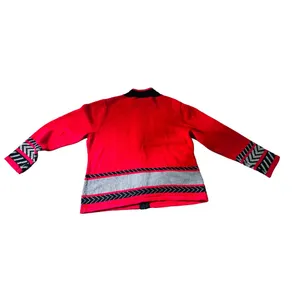 Timberlea Women's Red Black‎ Bear Motif Cardigan Sweater XL thumbnail 9