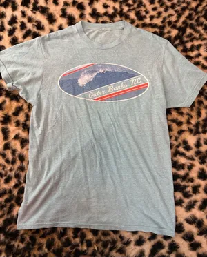Outer Banks NC Blue Graphic Tee - Casual T Shirt thumbnail 1